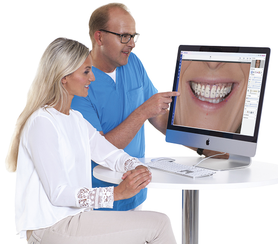 planmeca smile design dentist and patient