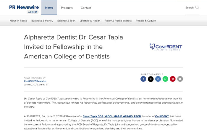 Screenshot of an article.